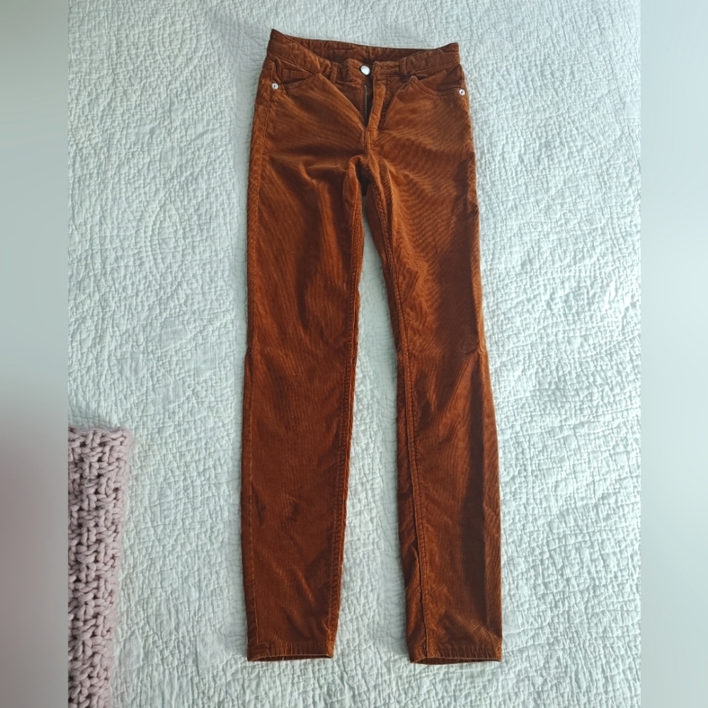 High waisted corduroy pants
